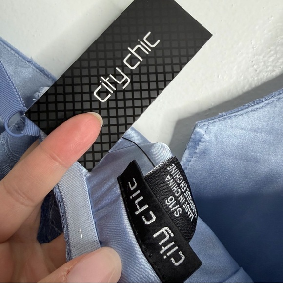 NWT City Chic Serena Lace Midi Dress Powder Blue 16 FairyCore Periwinkle - Picture 4 of 9